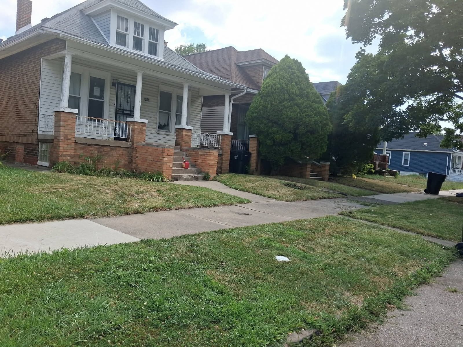 Freshly maintained yard